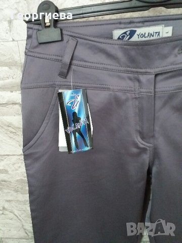Сив прав панталон Йоланта, снимка 2 - Панталони - 25044811