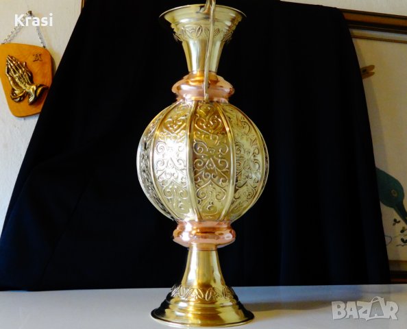 Медна ваза,медна кана,амфора 1.6 кг., снимка 3 - Антикварни и старинни предмети - 24713257