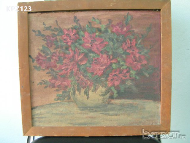 Стара картина натюрморт масло, снимка 1