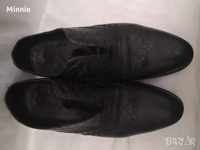 CANALI черни, кожени, официални обувки, снимка 3 - Официални обувки - 25905372