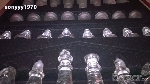 Нов стъклен шах в красива дървена кутия-внос швеицария, снимка 13 - Антикварни и старинни предмети - 16433354