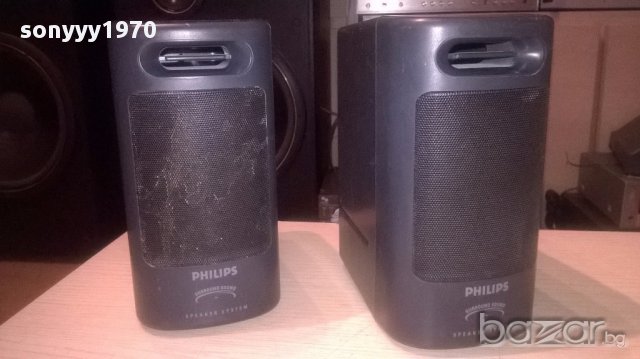 philips-2бр колони 19х16х10см-внос швеицария, снимка 4 - Тонколони - 16910703