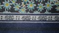 Дамски син дънков елек с флорални мотиви, снимка 6