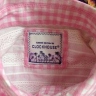 Дамска карирана риза розово и бяло каре Clockhouse М, снимка 3 - Ризи - 17638001