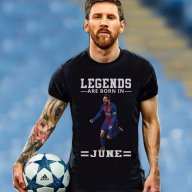 Мъжки и Детски тениски LEGENDS MESSI / МЕСИ BARCELONA с месец ПО ТВОЙ ИЗБОР!, снимка 1 - Тениски - 18381288