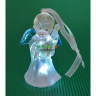 Декоративна фигурка - ангелче, светещо в различни цветове. Изработена от PVC материал., снимка 3 - Романтични подаръци - 16204581