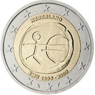 2 Евро монети (възпоменателни) емитирани 2009г (10г. на Икономически и Паричен съюз), снимка 12 - Нумизматика и бонистика - 15990617