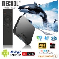 Mecool KM9 Android 9 4K 3D V9 5GWiFi 4GB TV Box BT4.1 Mali-G31 S905X2 ARM CortexA53