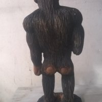 дървена статуетка-горила, снимка 3 - Антикварни и старинни предмети - 24631676