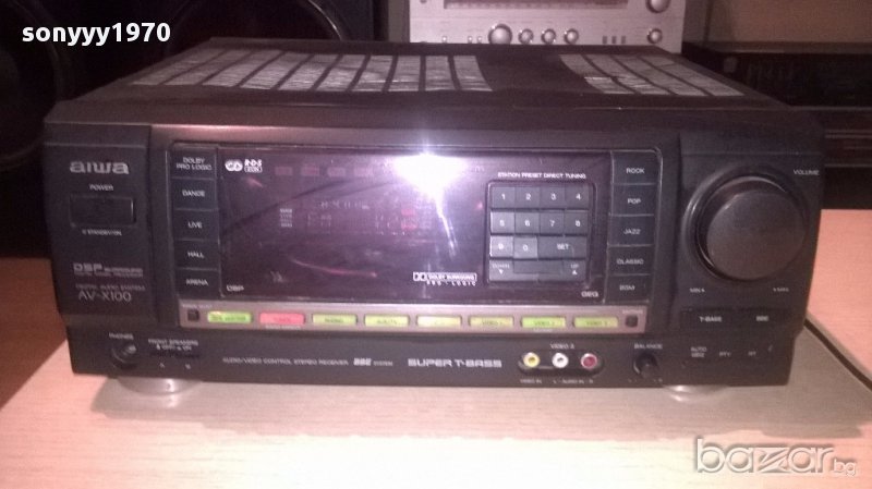 Aiwa av-x100ez stereo receiver-внос швеицария, снимка 1