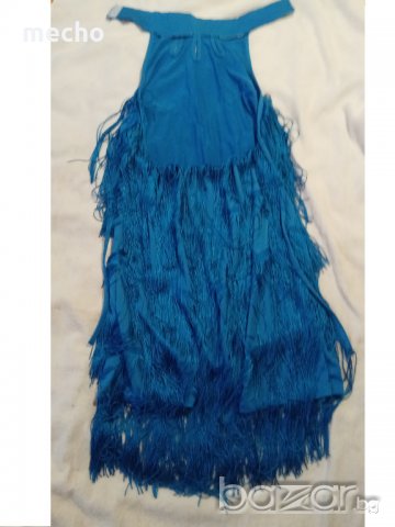 Нов наличен костюм за танци с ресни – светло син , снимка 3 - Детски комплекти - 20157841