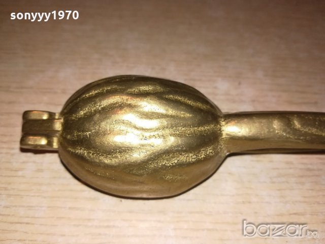 антика-масивна орехотрошачка-мед/месинг-17х5см-внос швеицария, снимка 10 - Колекции - 20476777