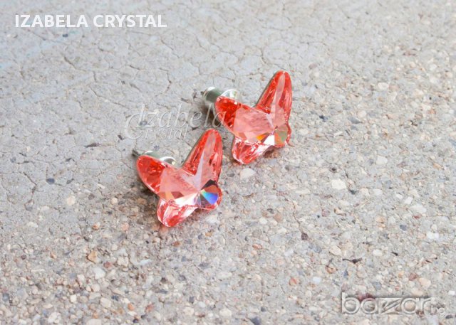  Сваровски Обеци "butterfly Lux" Swarovski, снимка 8 - Обеци - 10066953