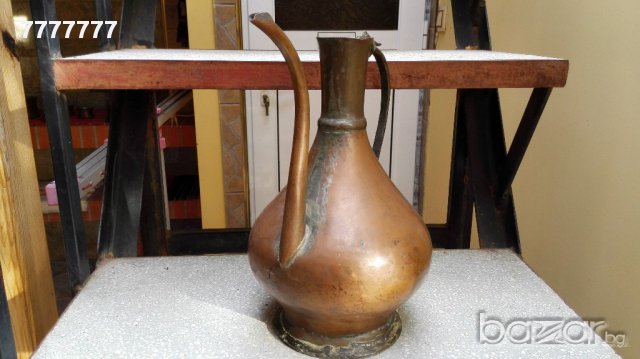 Стар меден ибрик, снимка 5 - Антикварни и старинни предмети - 16325263