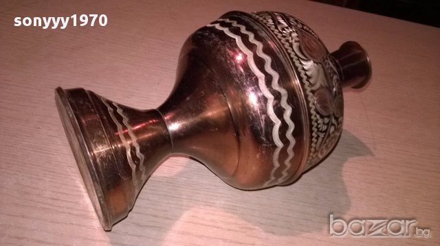 Красива ваза-25х13см-внос швеицария, снимка 4 - Антикварни и старинни предмети - 17409093