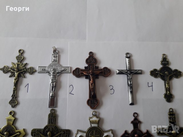 Метални релефни детайлни кръстове-2, снимка 2 - Колиета, медальони, синджири - 23383508