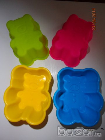 силиконови форми форма мече барни за направа на детско кексче, снимка 4 - Форми - 7686128