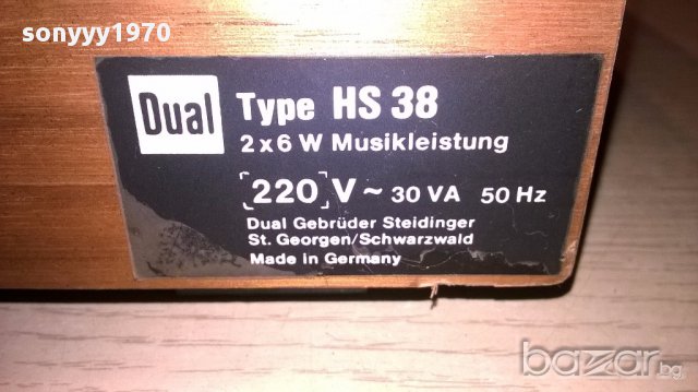 Dual type hs38 made in germany-ретро-внос швеицария, снимка 6 - Ресийвъри, усилватели, смесителни пултове - 15866874