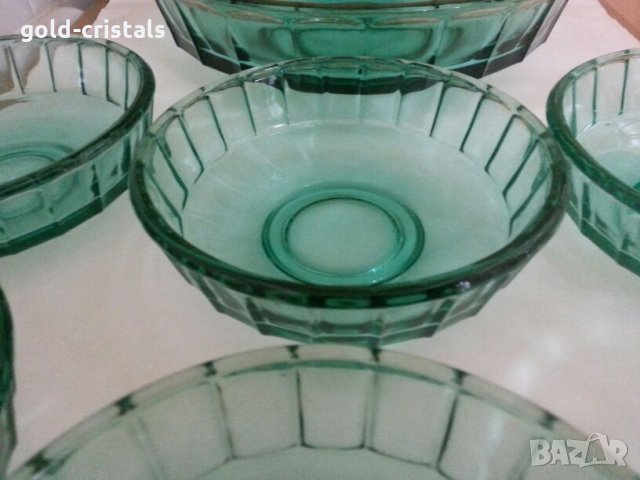 Стъклени купи цветно зелено стъклостъкло , снимка 10 - Антикварни и старинни предмети - 26070012