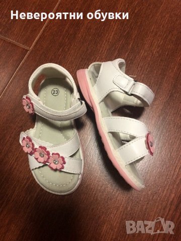 Детски бели сандали -23 размер , снимка 2 - Детски сандали и чехли - 22201144