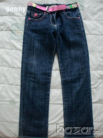 2лв!Разпродажба:Готини момичешки дънки с подарък красив колан! Отлични!, снимка 1 - Детски панталони и дънки - 9680977