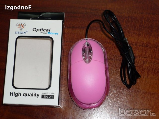 Нова USB оптична мишка, светеща, снимка 4 - Клавиатури и мишки - 21059180