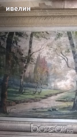 стара картина-пейзаж, снимка 4 - Картини - 18765045