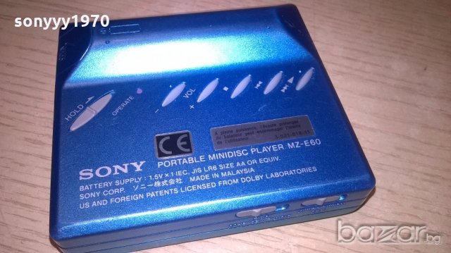 Sony mz-e60-portable minidisc player-внос швеицария, снимка 15 - Ресийвъри, усилватели, смесителни пултове - 18474083