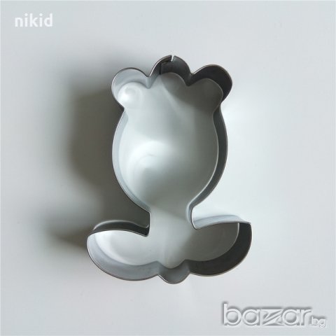 Цвете лале с листа метална форма резец украса бисквитки фондан, снимка 2 - Форми - 20618911