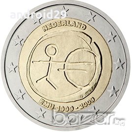 2 Евро монети (възпоменателни) емитирани 2009г (10г. на Икономически и Паричен съюз), снимка 12 - Нумизматика и бонистика - 15990617
