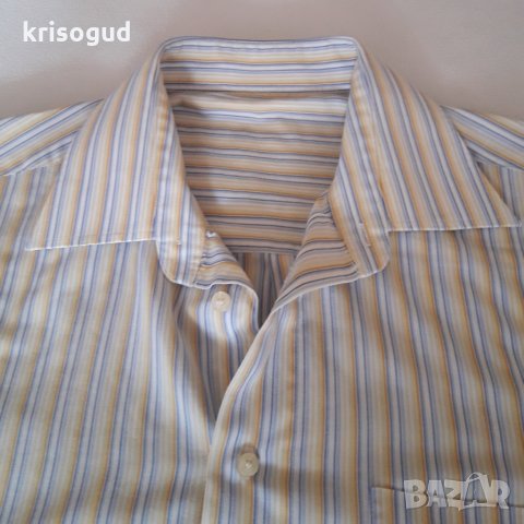 Качествена мъжка карирана риза за едър мъж, 100% памук., снимка 5 - Ризи - 25934258