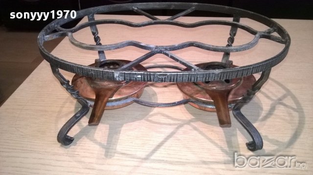 Ретро котлон за ФОНДЮ с два спиртника-30/11/23см-внос швеицария, снимка 11 - Антикварни и старинни предмети - 14884180