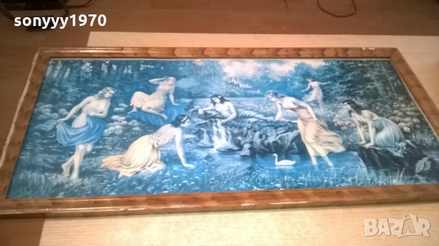 картина за стена-стъкло и дървена рамка-82х40см, снимка 3 - Колекции - 25420074