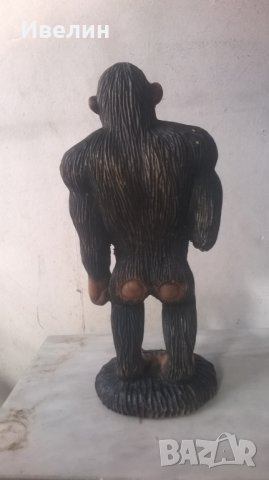 дървена статуетка-горила, снимка 3 - Антикварни и старинни предмети - 24631676