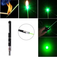 Мощна зелена лазерна показалка Pen видима светлина 5mW зелен лазер Lazer висока мощност 532n , снимка 5 - Друга електроника - 24374852