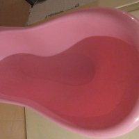 Розова пластмасова ваничка, много запазена, снимка 3 - За банята - 21243846