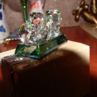  Великолепна колекционерска кристална фигура цветен сваровски , снимка 2 - Статуетки - 22879541