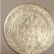 NEWFOUNDLAND - 50 Cents 1919 Silver, снимка 2 - Нумизматика и бонистика - 16288050