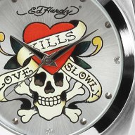 ED HARDY by CHRISTIAN AUDIGIER Skull Love Kills Slowly Мъжки Часовник, снимка 5 - Мъжки - 7023620