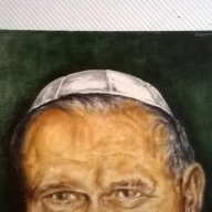 стара картина-портрет на папа йоан втори, снимка 5 - Картини - 13577514