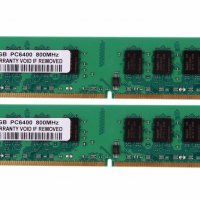 РАМ Памет за Intel 4GB 2X2GB-2Rx8-PC2-6400U-DDR2-800Mhz-240pin-DIMM-RAM-CPU-Memory-NON-ECC, снимка 1 - RAM памет - 20294913