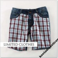 DSQUARED D2 TARTAN PLAID ICON Мъжки Къси Дънки размер 44 (28), снимка 3 - Дънки - 6822482