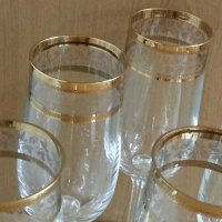 кристални чаши с златен кант , снимка 7 - Сервизи - 22180312