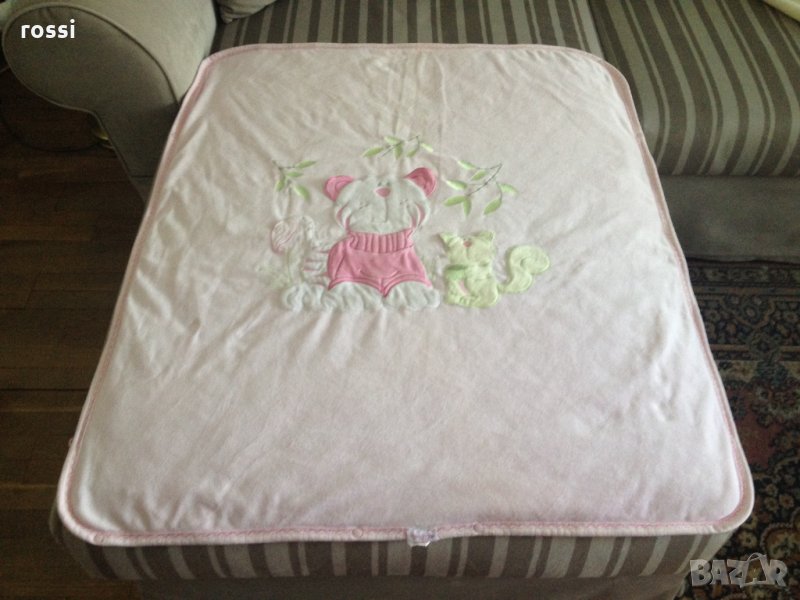 "AZIZ bebe" Бебешко одеяло порт бебе с апликации за момиченце, снимка 1