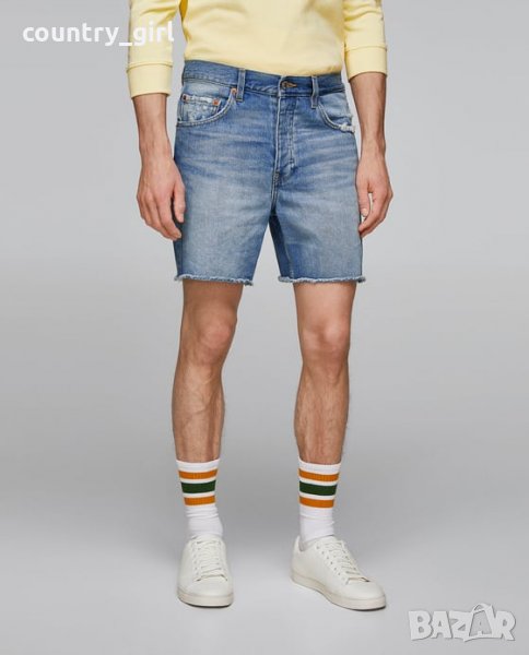 zara men short denim - страхотни мъжки къси панталонки, снимка 1