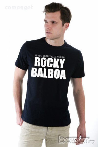 ПРОМО ЦЕНА! Мъжка FITNESS тениска ROCKY BALBOA! Поръчай тениска С Твоя Снимка!, снимка 1