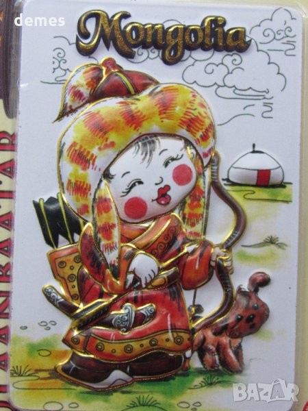  Автентичен 3D магнит от Монголия-серия-8, снимка 1