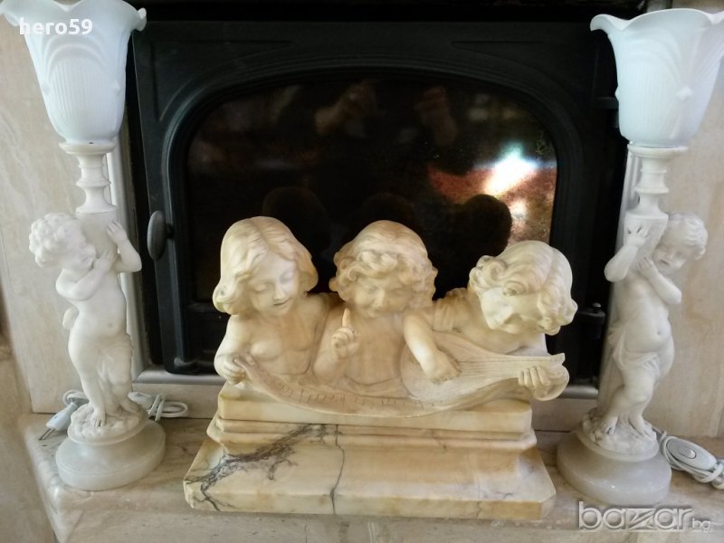 Авторска Мраморна Фигура-уникат 19в.Adolpho Cipriani (Italian, 1880-1930), , снимка 1