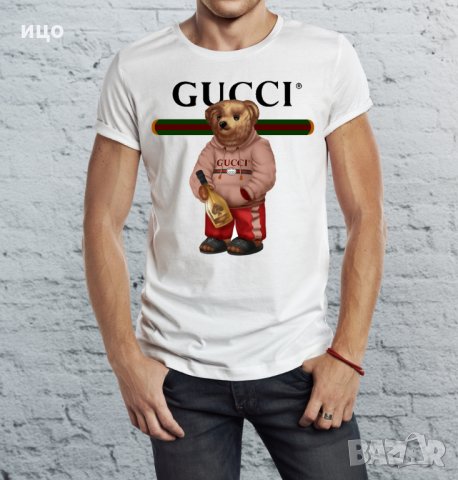 Ново! Мъжка тениска Gucci принт