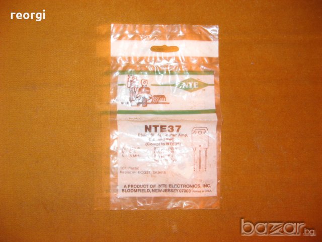 Американски оргинален транзистор НТЕ-37-100 вата., снимка 2 - Аудиосистеми - 19365267